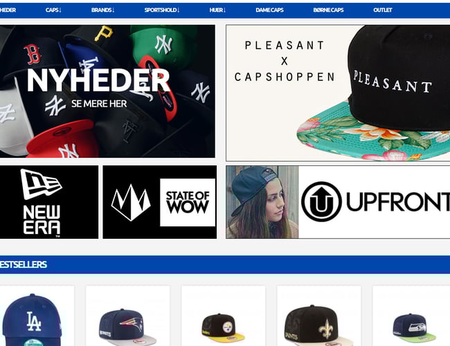 Webshop med Caps og huer, med fordoblet omsætning fra 2015 til 2016