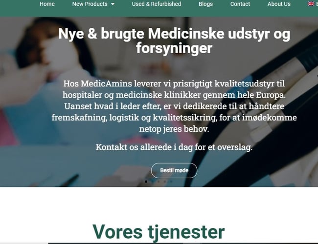 Webshop/dropshipping- salg af brugt og nyt medicinsk udstyr