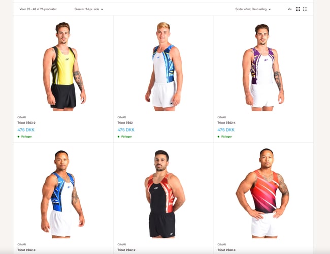 Salg af webshop med salg af sportstøj til klubber og foreninger