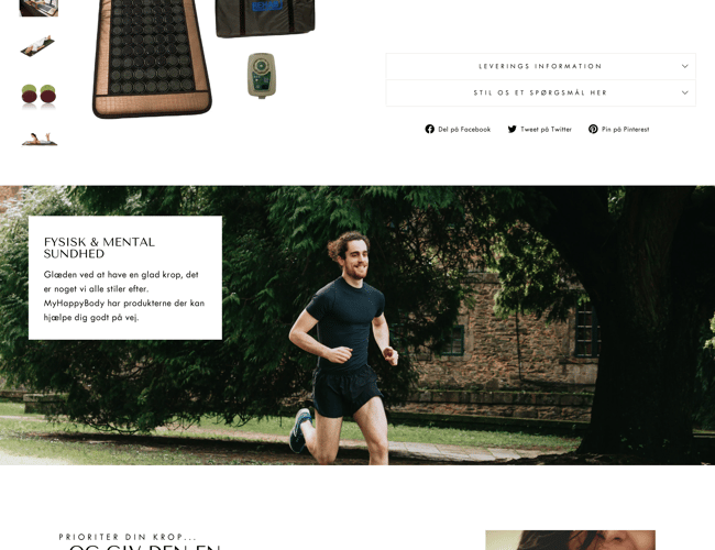Køreklar niche sports/Wellness Shopify shop med customized tema og gode leverandør aftaler - 100% konverteringsoptimeret. 