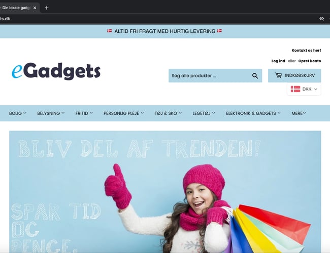 eGadgets.dk - Dropship webshop med ting til en nemmere hverdag
