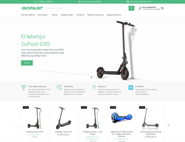 El løbehjul webshop - Danmarks Førende - +21 millioner kr. i omsætning fra marts 2019 til dags dato.