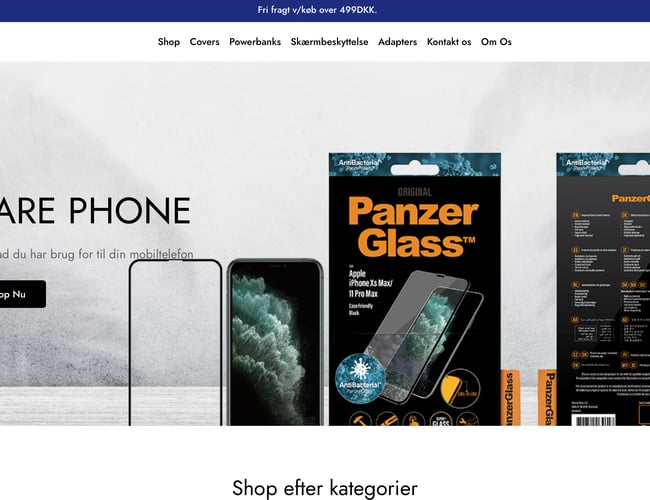 Webshop med salg af mobiltilbehør - START 2022 SOM IVÆRKSÆTTER!