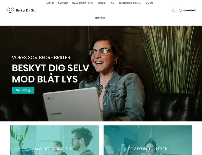 beskytditsyn.dk - Unik webshop med blå lys briller | Stort marked som er ved at boome 