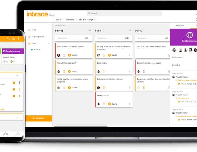 Intrace - Planlægningsplatform