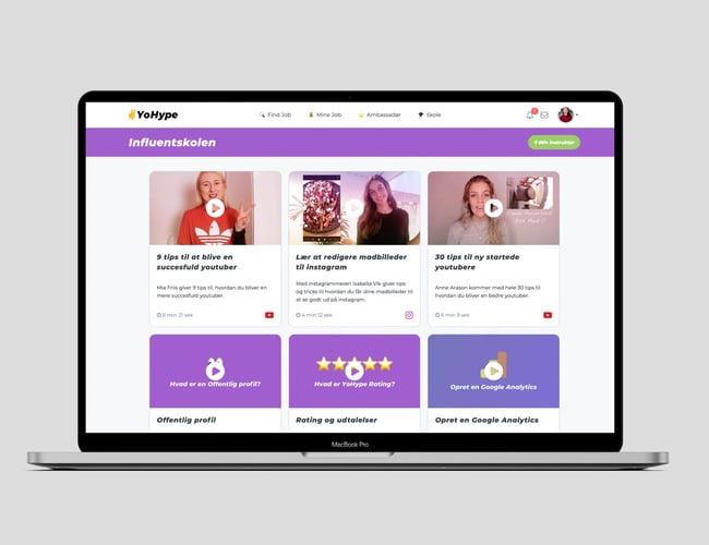 Influencer App/Web-platform med +3.500 brugere