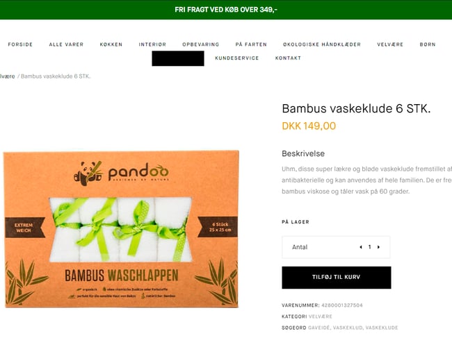 Webshop med bæredygtige produkter, omsætning og et stort leverandørnetværk