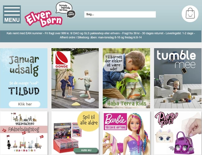 Elverbørn Webshop med Legetøj sælges - til videre drift eller overtagelse af lager