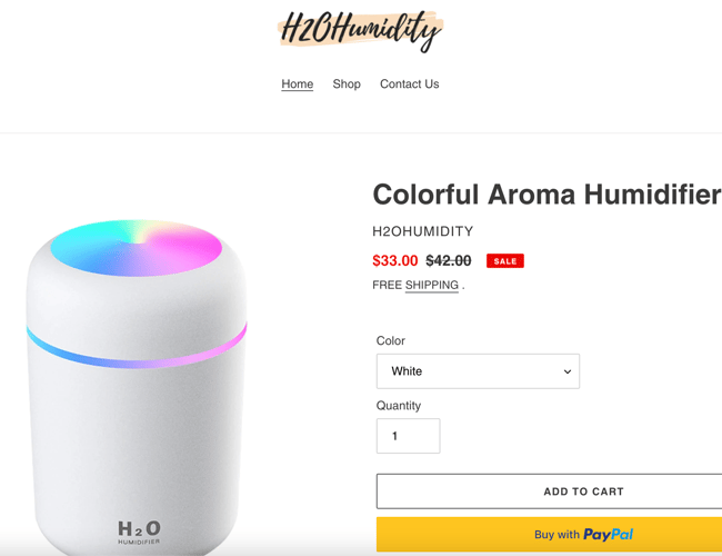 Professionel Niche Dropshipping Hjemmeside+Instagram - Salg af Luftfugtere