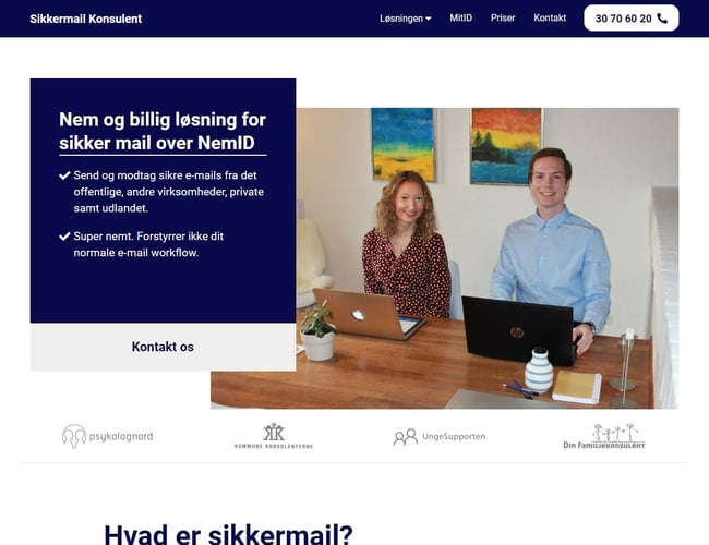 Sikkermail-Konsulent.dk - Sikkermail over NemID/MitID samt sikker kontaktformular - NEDSAT FRA 50.000