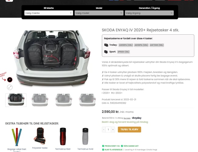 Etableret niche webshop med dropshipping aftale