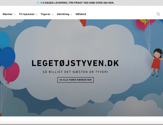 Legetøjstyven.dk | 100% Køreklar dropship webshop med Legetøj | Dansk Leverandør