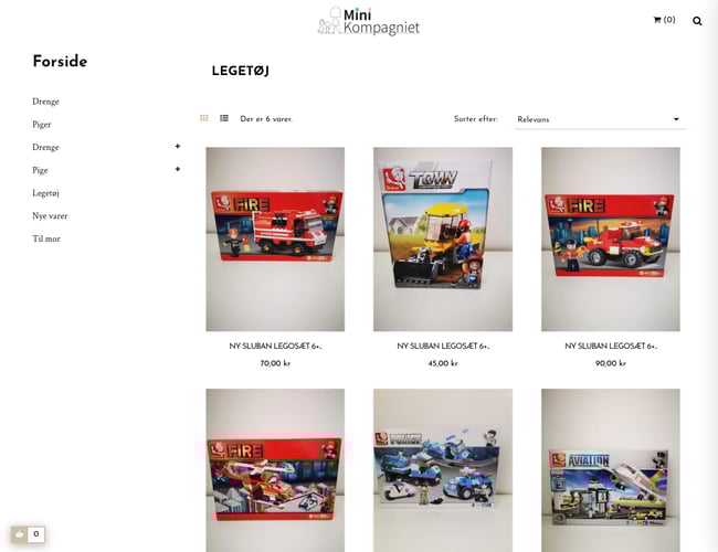 Webshop til salg. Vælg selv nyt indhold