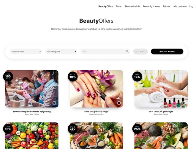 Abonnementsforretning / skønhedsplatform - 100% automatiseret og selvkørende. Brugt 350 udviklingstimer! Medfølger komplet liste med over 15.000 danske saloner / behandlere i målgruppen.