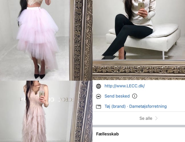 Webshop med 72.000 Facebook følgere og 14.500 instagram følgere