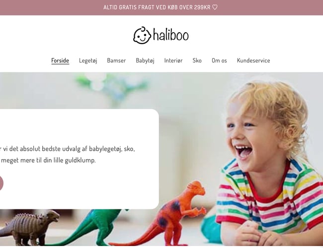 Dropshipping webshop med salg af alt til babyer: Legetøj, sko, indretning og tøj