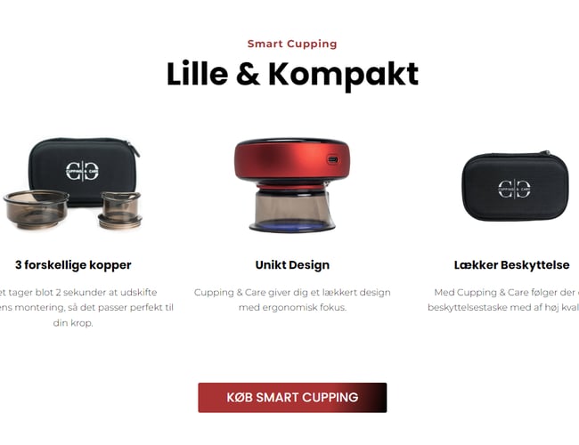 Webshop med salg af kvalitets smart cupping udstyr sælges