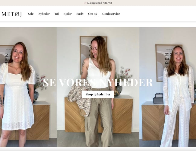 Webshop med fokus på salg af dametøj
