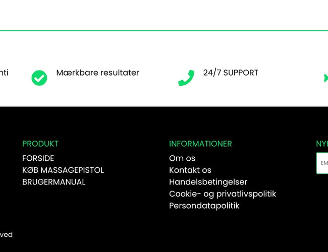 Unik webshop med salg af massageprodukt