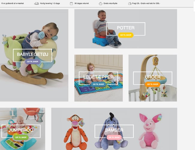 Webshop med salg af babylegetøj 0-1 år - Omsætning på ca. 500.000 kr. 2 år i træk. 