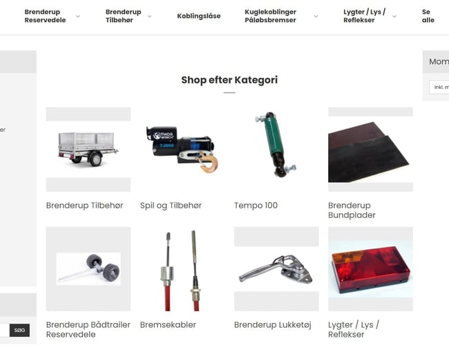 Webshop med trailer reservedele - Der har de første 30 dage været ca. 50 ordre