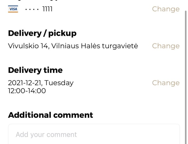 Market goods delivery service