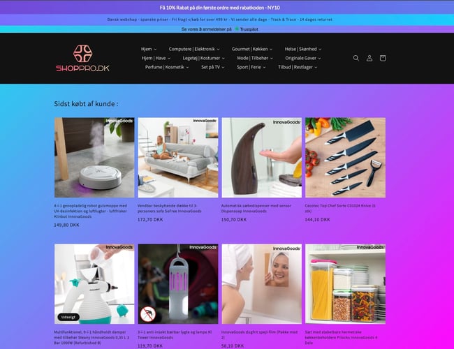 Køreklar webshop med dropshipping