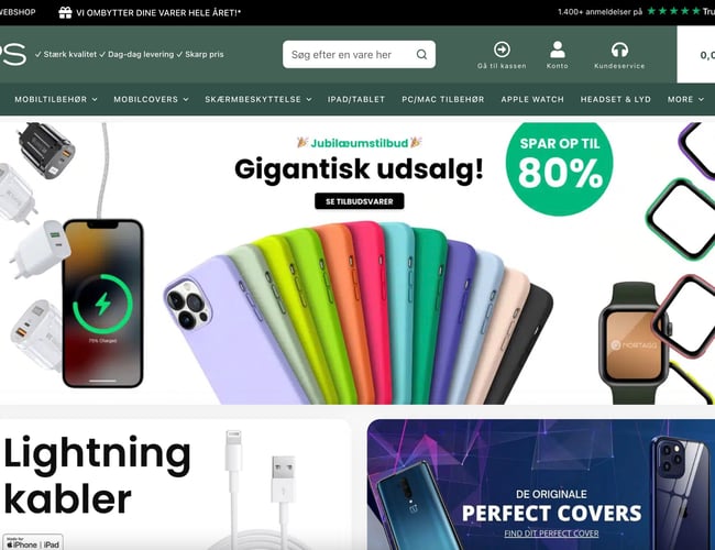 Stor detailwebshop - PanzerScreen.dk - Sælges - Omsætning 2022: 3.1 mio kr.