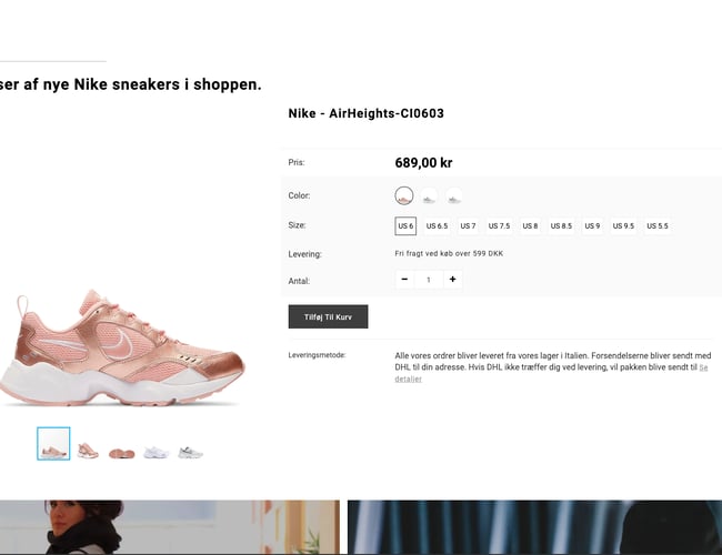 Webshop med salg af mærkevaretøj - Dropshipping fra en pålidelig leverandør i Italien. 