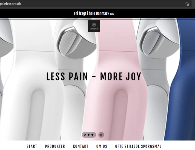 Køreklar webshop til salg af nakke massage udstyr - Painlesspro.dk