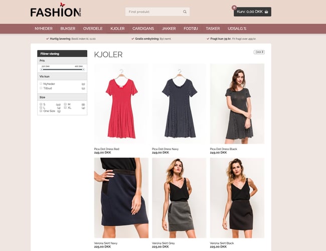 Fashiononline.dk - Webshop med kvalitetstøj til den modebevidste kvinde - Omsætning for 2018= 368.086,00kr. 