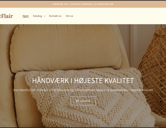 Dropshipping butik med salg af tæpper & pudebetræk