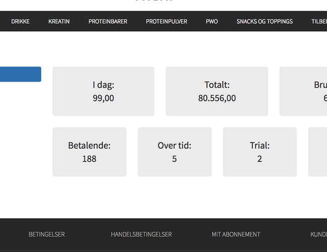 NEDSAT 40.000 - Nytænkende abonnement baseret fitness koncept (Omsætning i alt 106.000.) 