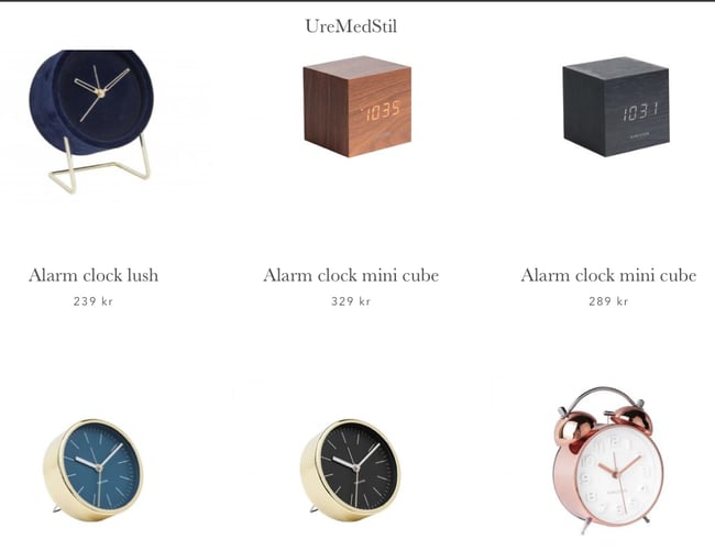 Dropshipping webshop med salg af vægure & alarmer | Leverandør i Danmark