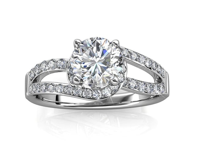 Unikt, stort parti smykker med ægte Swarovski krystaller