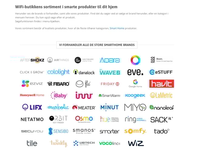 5 årig niche-webshop med Smart Home produkter og tilknytning til lagerhotel