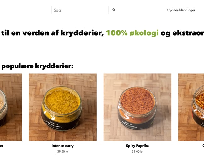 Online kryddeributik med potentiale