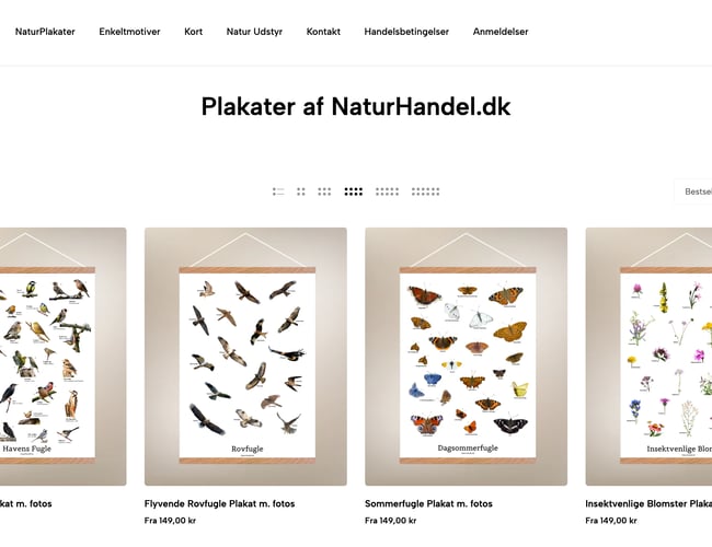 NaturHandel.dk - Webshop med unikke danske naturplakater sælges