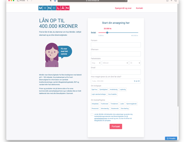 Selskab med 4 veletablerede og overskudsgivende låneformidlingssites sælges - over 100.000 registrerede brugere i Danmark - kræver kun 10 minutters arbejde om ugen