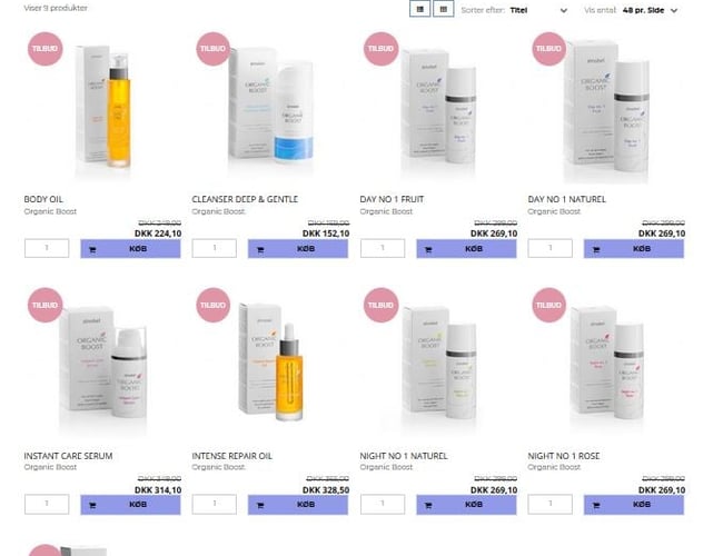 Dermaday.dk  webshop - salg af skønhedsprodukter, distributør og gode avancer