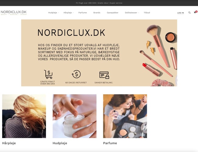 Nordiclux.dk - Beauty webshop sælges inkl. varelager - Omsætning: 451.000 kr.
