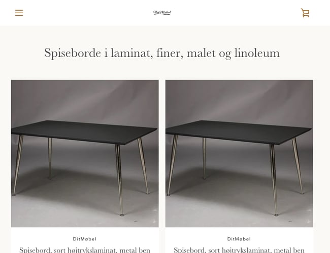 ditmøbel.dk - Køreklar dropshipping side med salg af møbler og møbler - stort potentiale!