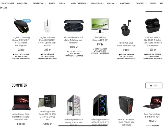 Gaming webshop med omsætning på 2.2 mio på 16 måneder