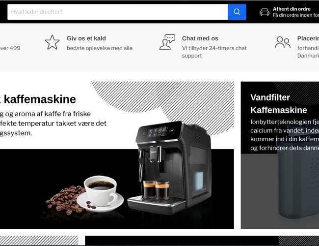 Webshop med salg af alle tiders kaffeprodukter 
