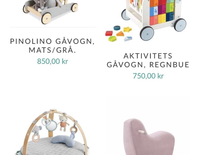 Dropshipping webshop med babyudstyr, legetøj og møbler til børn