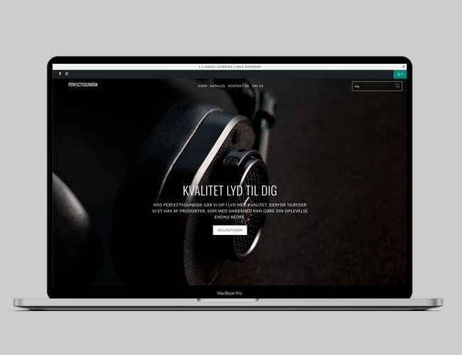 Webshop med salg af høretelefoner, højtalere samt udstyr (Dropshipping)