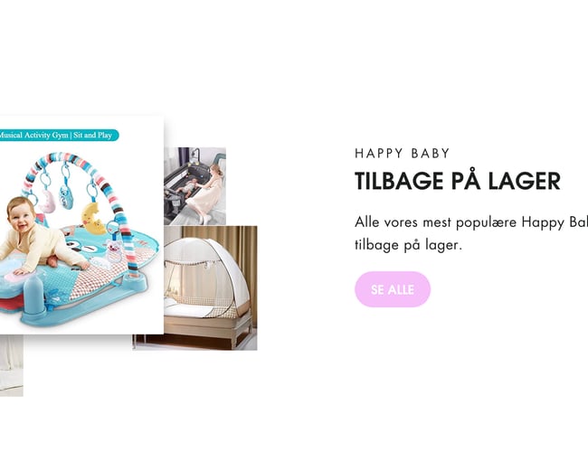 Webshop med +200 baby produkter & 5.600,- i omsætning de første 7 dage - Dropshipping