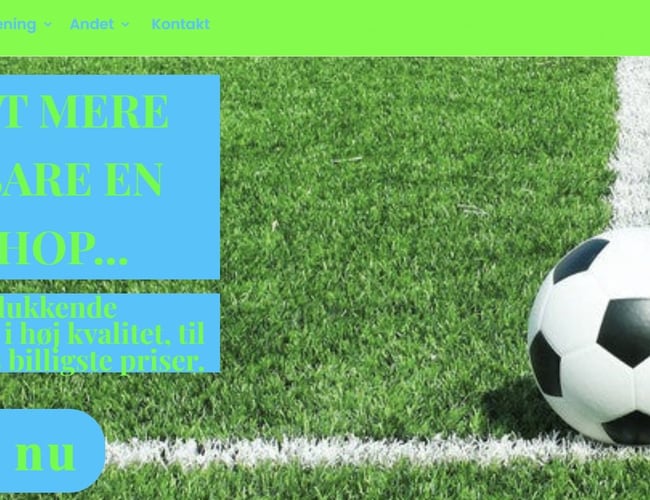 Fodboldwebshop sælges til billig pris - omsat for 50.000 kr.