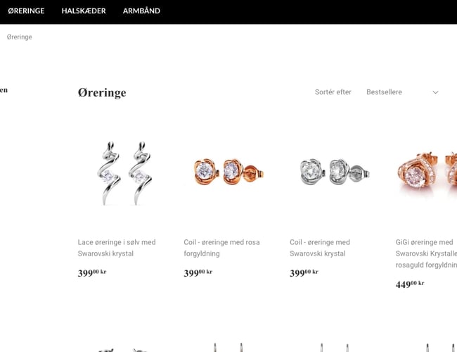 Unik køreklar dropshipping hjemmeside med smykker - dansk leverandør