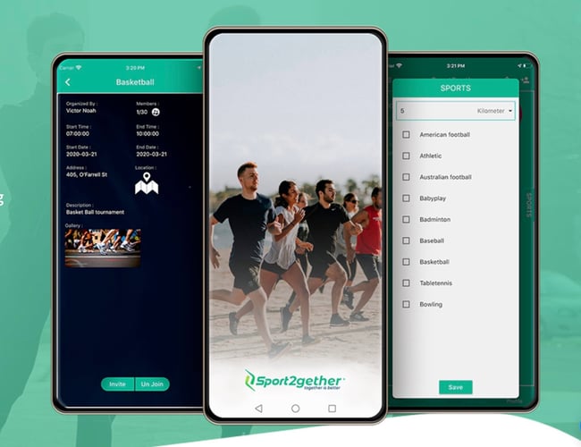Social app hvor folk kan connecte med andre sportsentusiaster - App Sport2gether